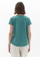 Women Green Soft Touch V-neck Tshirt