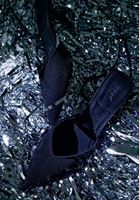 Bayan Siyah Bağlama Detaylı Topuklu Ayakkabı
