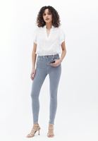 Bayan Gri Yüksek Bel Skinny-Fit Pantolon ( TENCEL™ )