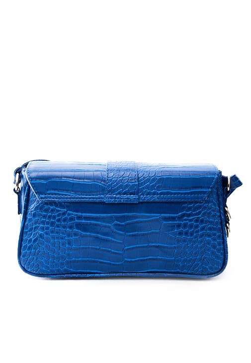 Nancy Gonzalez - Denim Blue Crocodile Clutch | Mitchell Stores