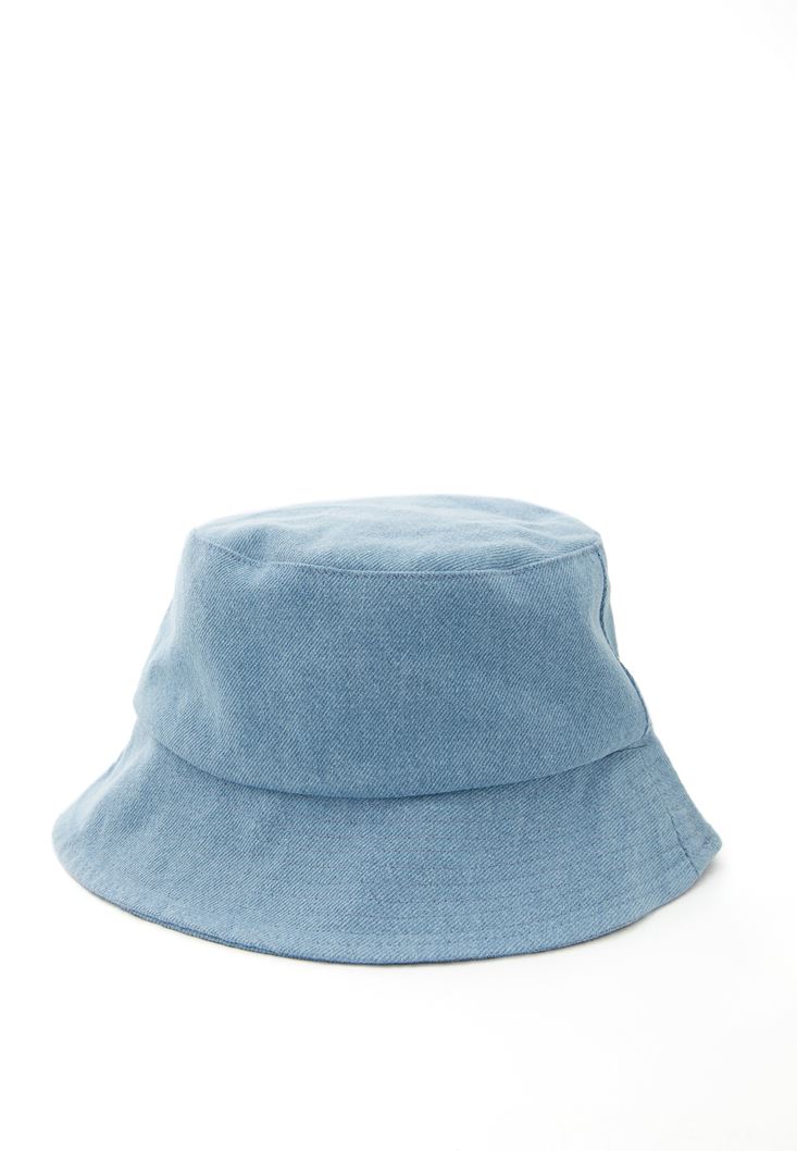 Bayan Mavi Bucket Denim Şapka