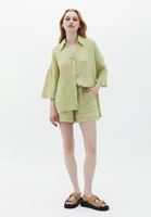 Women Green Ultra High Rise Mini Shorts