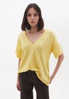 Women Yellow Cotton Oversize Tshirt