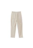 Women Cream High Rise Carrot Fit Pants