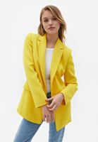 Bayan Sarı Klasik Blazer Ceket
