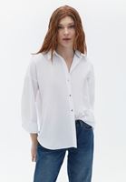 Women White Cotton Loose Fit Shirt