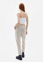 Bayan Bej Orta Bel Baggy-Fit Pantolon ( TENCEL™ )