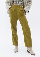 Bayan Yeşil Yüksek Bel Straight-Fit Pantolon ( TENCEL™ )