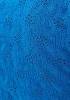 Bayan Mavi Bağlama Detaylı Crop Bluz