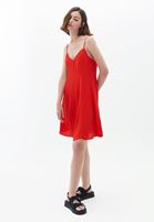 Women Red Mini Dress with Thin Straps