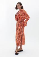 Bayan Çok Renkli Loose-Fit Uzun Kimono