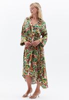 Bayan Çok Renkli Bağlama Detaylı Midi Elbise