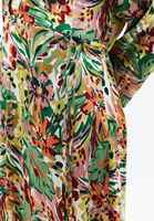 Bayan Çok Renkli Bağlama Detaylı Midi Elbise