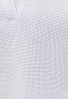 Women White Polo Neck Crop Tshirt