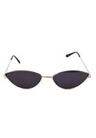 Women Black Sun Glasses with Metallic Frame