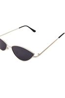 Women Black Sun Glasses with Metallic Frame