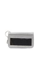 Women Silver Card Wallet with Multiple Slots