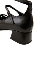 Women Black Mary Jane Shoes with Buckle Detail