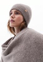 Women Beige Wool Blended Beany