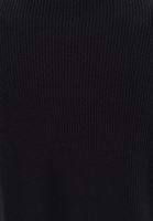 Women Black Knitwear Sweater with Zipper Detail