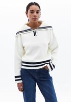 Women Mixed Soft Touch Zippered Sweater