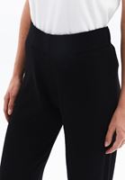 Women Black High Rise Wide Leg Knitwear Pants