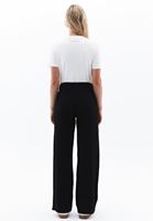 Women Black High Rise Wide Leg Knitwear Pants