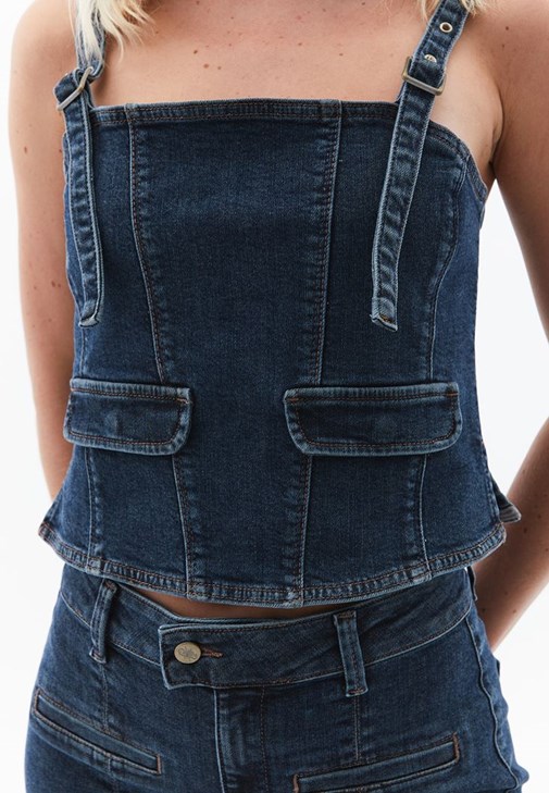 Denim Atlet ve Pantolon Kombini