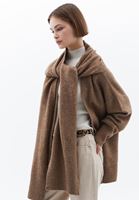 Women Brown Cardigan with Shawl Detail