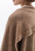 Women Brown Cardigan with Shawl Detail