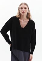 Women Black Soft Touch V-neck Sweater