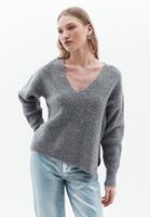 Women Grey Soft Touch V-neck Sweater