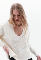 Women Cream Soft Touch V-neck Sweater