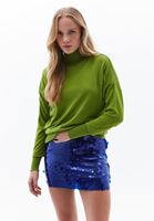 Women Green Turtle Neck Sweater