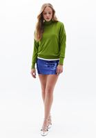 Women Green Turtle Neck Sweater