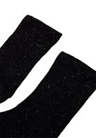 Women Black Silvery Socks