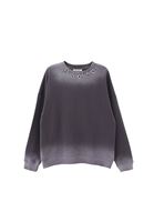 Bayan Gri Yaka Detaylı Oversize Sweatshirt