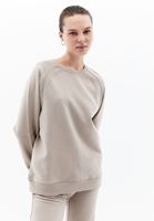 Bayan Kahverengi Pamuklu Oversize Sweatshirt