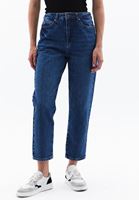 Women Navy Ultra High Rise Mom-fit Pants