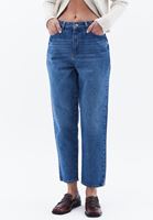 Women Blue Ultra High Rise Mom-fit Pants