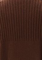 Women Brown V-Neck Knitwear Sweater