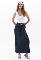 Women Brown Ultra High Rise Skirt with Belt Detail