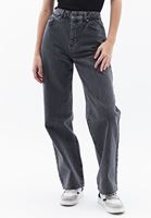 Women Grey High Rise Straight Fit Denim Pants