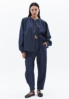 Women Blue Oversize Denim Shirt