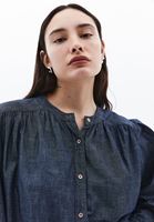 Women Blue Oversize Denim Shirt