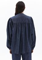 Women Blue Oversize Denim Shirt