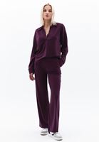 Women Purple High Rise Straight Fit Pants