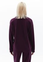 Bayan Mor Polo Yaka Sweatshirt ( MODAL )