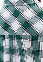 Women Green Oversize Plaid Shirt