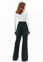 Women Green Ultra High Rise Flared Pants